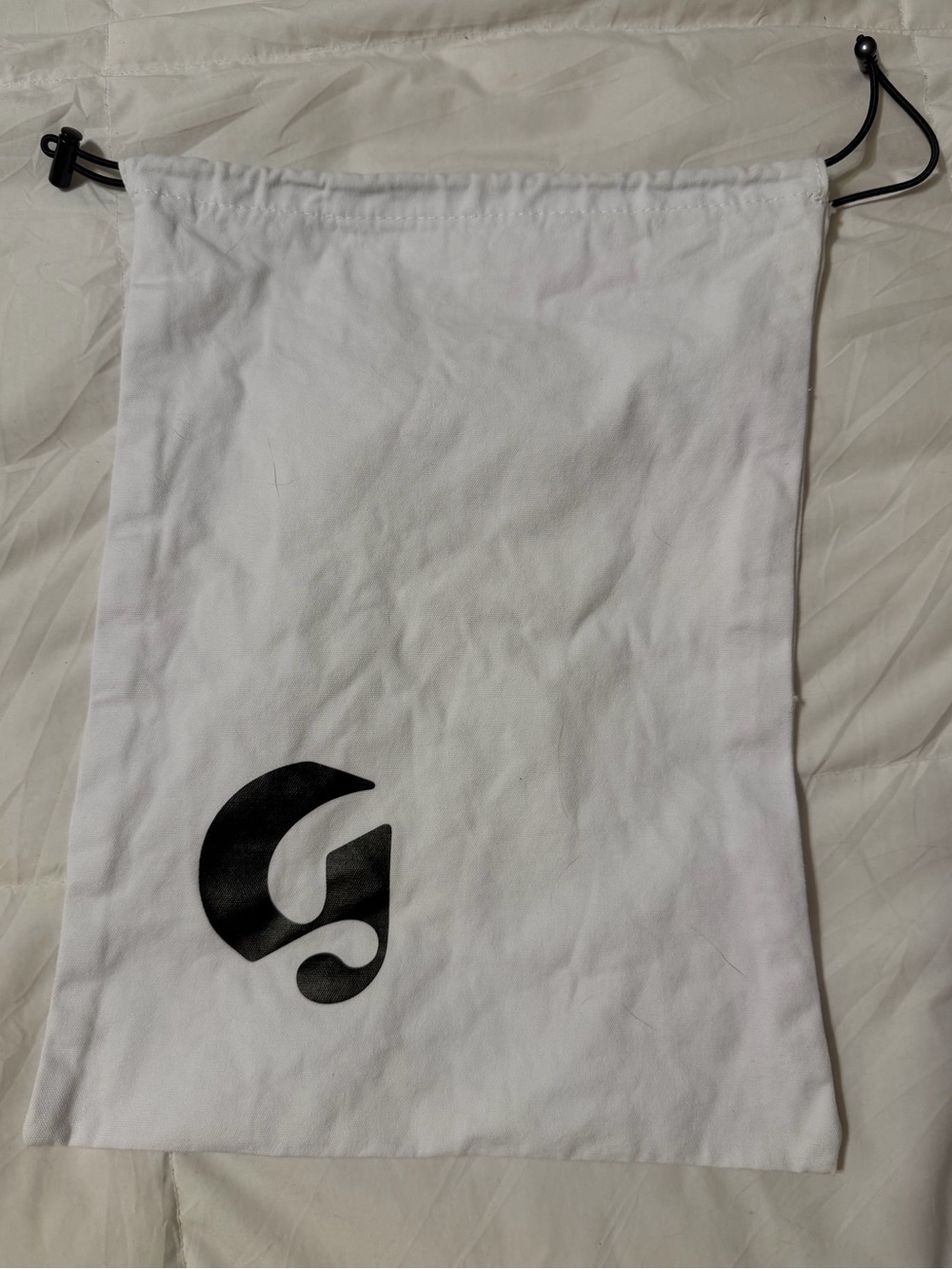 Glossier White Toggle Drawstring Canvas Dustbag